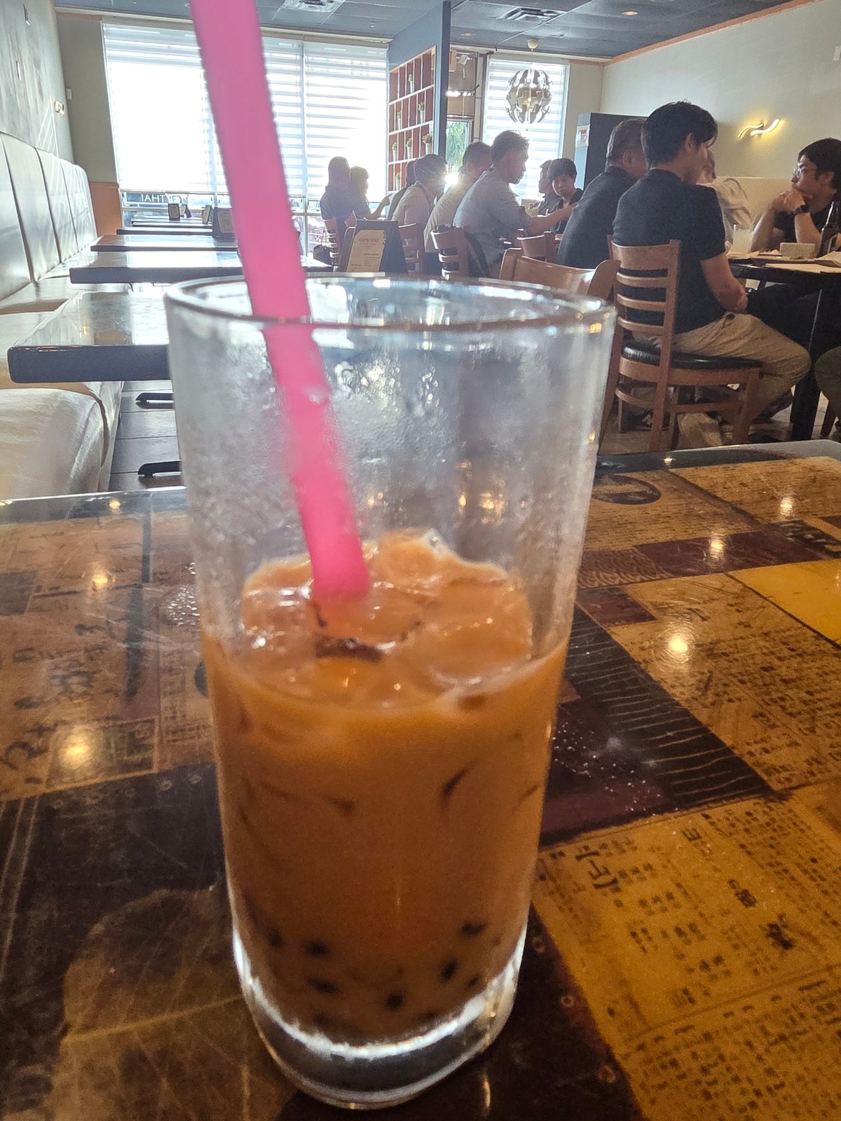Thai Iced Tea Lemonade with Crystal Boba